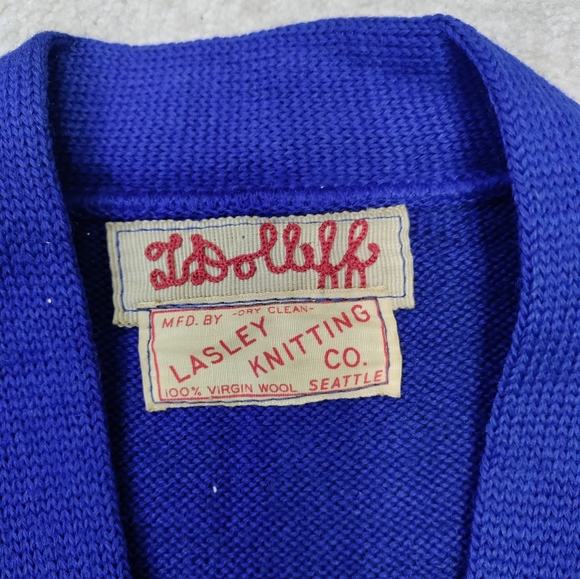 Vintage Bellevue 1960's H.S. Letterman Sweater and Letter Lot - Picture 7 of 9